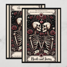 LOS AMANTES Tarot Esqueleto Amor Rosas Rojas Boda