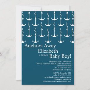 Invitación Los ancestros modernos alejan al Baby Shower nauti