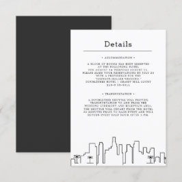 Invitación Los Ángeles, Boda de California | Detalles del inv