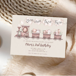 Invitación Los animales de Safari entrenan el segundo cumplea