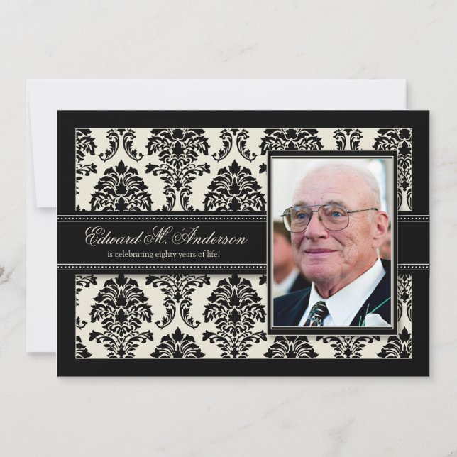 Invitación Los años de oro del damasco de fiesta de (Anverso)