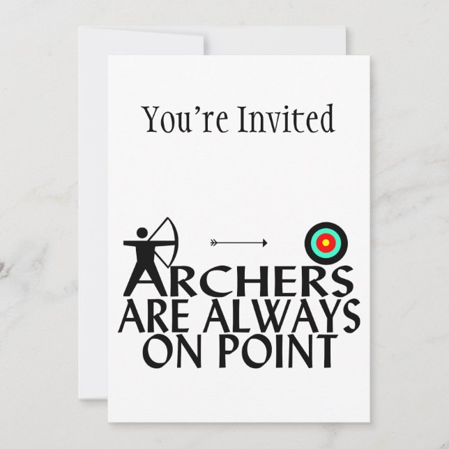 Invitación Los Arqueros Siempre Están En Punto (Anverso)