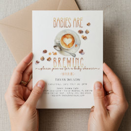 Invitación Los bebés están preparando Baby Shower de café gem