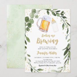 Invitación Los bebés están preparando la vegetación Twin Baby