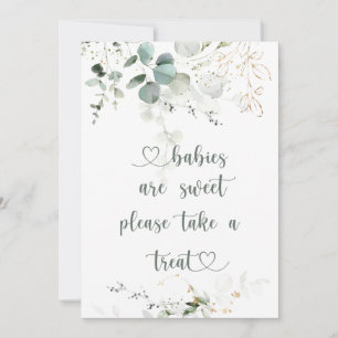Invitación Los bebés son Rótulo Baby Shower de Eucalyptus dul