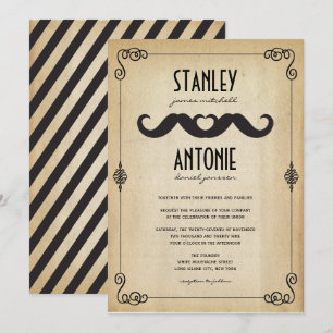 Invitación Los bistaches aman el papel pintado Boda gay