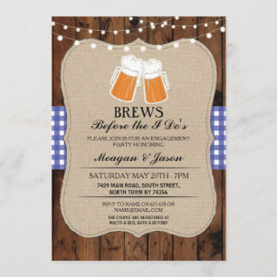 Invitación Los Brews antes de que hiciera la ducha del par
