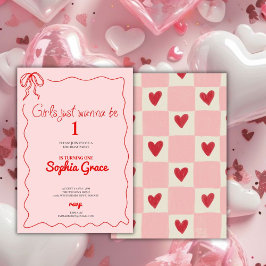 Invitación Los Chicas de Bow Rosado Solo Quieren Ser Un Prime