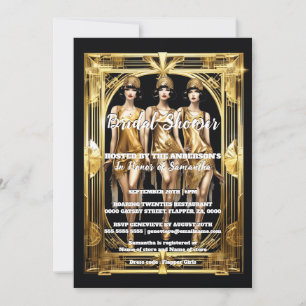 Invitación Los chicas del Flapper hablan sobre el tema de las