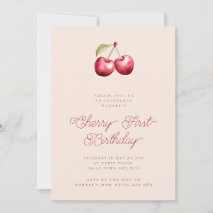 Invitación Los Chicas minimalistas celebran el primer cumplea