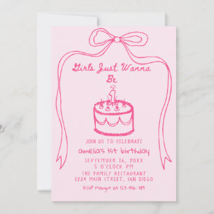 Invitación Los chicas solo quieren ser un primer cumpleaños