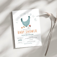 Los chicos adoran el Baby Shower moderno de pollo 