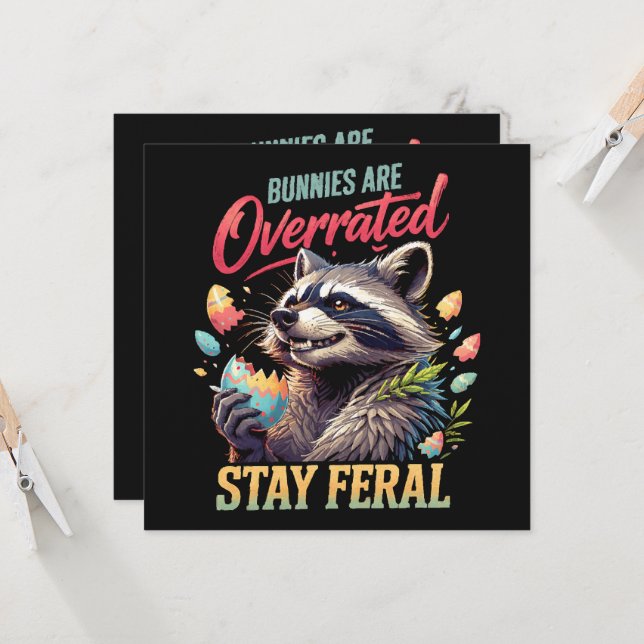 Invitación Los conejos están sobrevalorados Permanezcan feral (Anverso/Reverso In Situ)