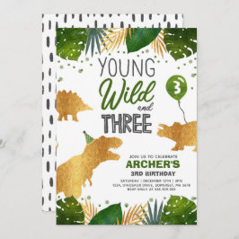 Invitación Los Cumpleaños De Los Dinosaurios Invitan A Wild Y