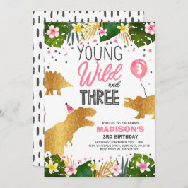 Invitación Los Cumpleaños De Los Dinosaurios Invitan A Wild Y