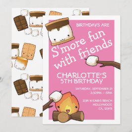 Invitación Los cumpleaños son más divertidos con amigos malva