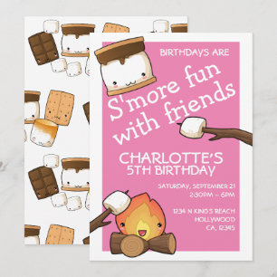 Invitación Los cumpleaños son más divertidos con amigos malva
