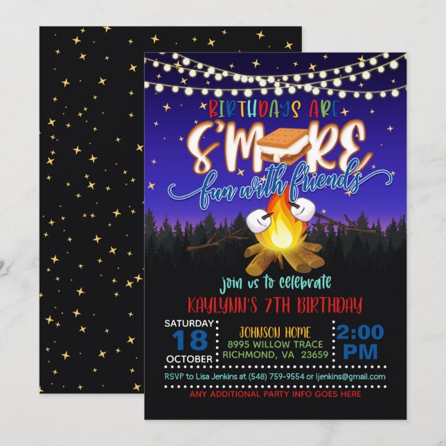 Invitación Los cumpleaños son más divertidos con la invitació (Anverso / Reverso)