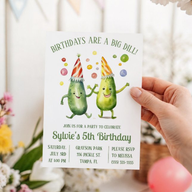Invitación Los cumpleaños son un gran Dill! Fiesta de cumplea (Subido por el creador)