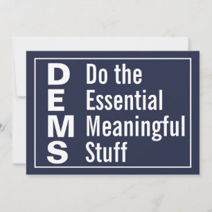 Invitación Los demócratas hacen las cosas significativas esen