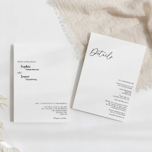 Invitación Los detalles clásicos modernos en un solo Boda