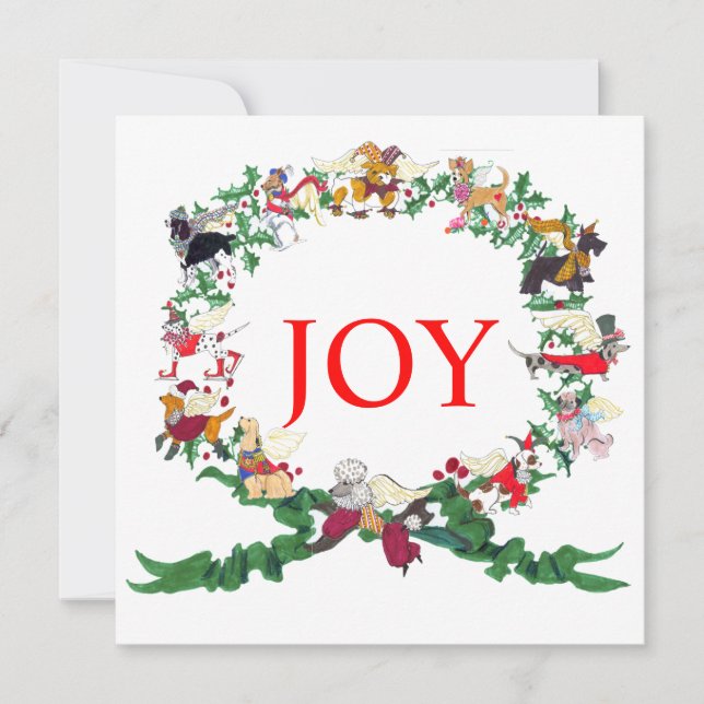 Invitación ¡Los Doce Perros de los Navidades DISFRUTAN! (Anverso)