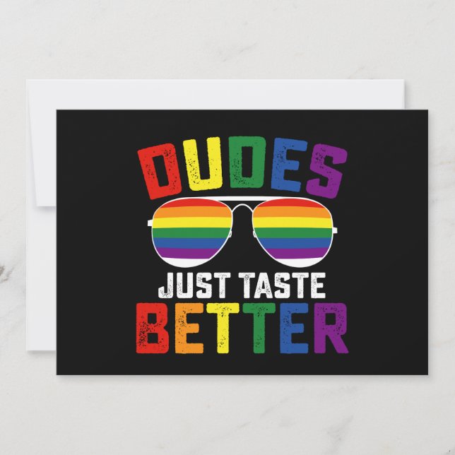 Invitación Los dudes acaban de probar un orgullo gay más dive (Anverso)