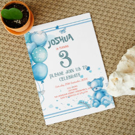 Invitación Los encantadores globos y la fiesta de cumpleaños