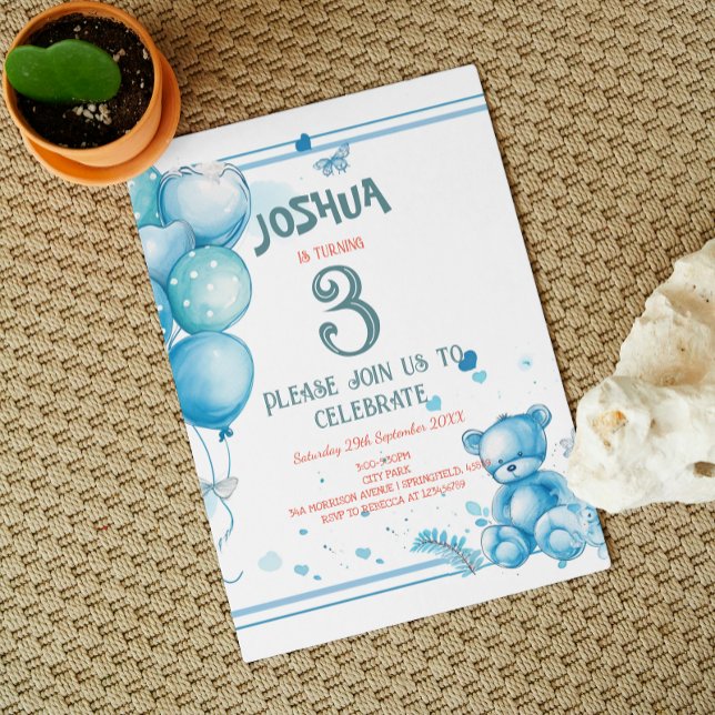 Invitación Los encantadores globos y la fiesta de cumpleaños  (Subido por el creador)