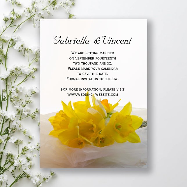 Invitación Los folletos amarillos en la boda blanca salvan la (Subido por el creador)