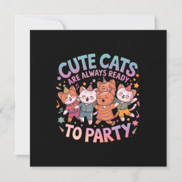 Invitación Los gatos bonitos siempre están listos para el Fie