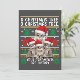 Invitación Los gatos Navidades Shirny Ornaments Familia Pajam