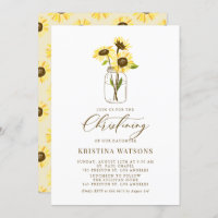 Los girasoles en el verano de Mason Jar