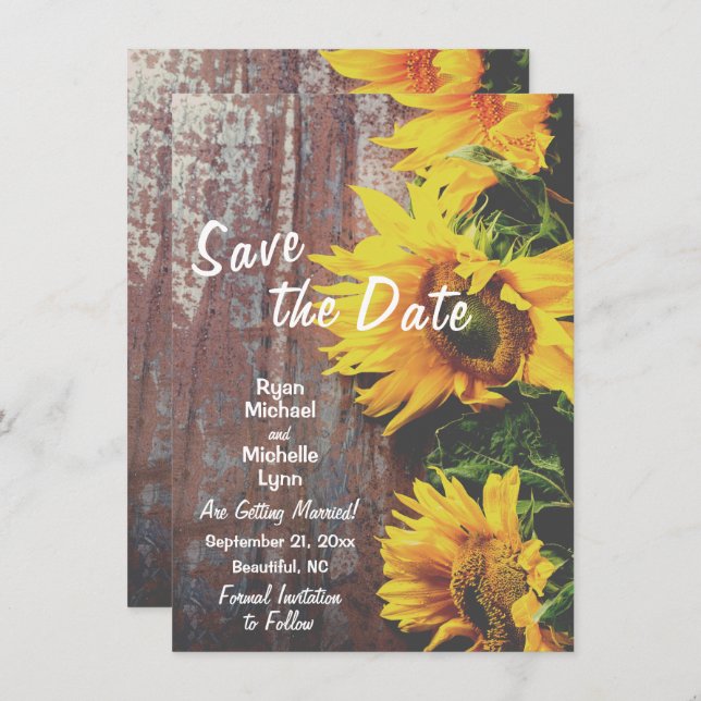 Invitación Los girasoles en la industria maderera salvan al B (Anverso / Reverso)