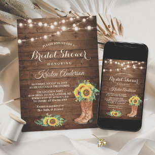 Invitación Los girasoles rusos botan a la gallina de la novia