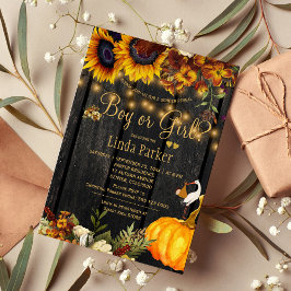 Invitación Los girasoles rusos caen el género de la ducha de