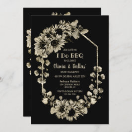 Invitación Los girasoles rusos que hago barbacoa Partido de c