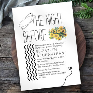 Invitación Los girasoles tienen un guion mínimo la noche ante