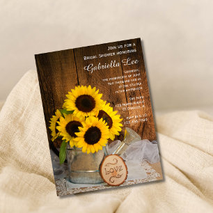 Invitación Los girasoles y el agua de los jardines pueden bañ