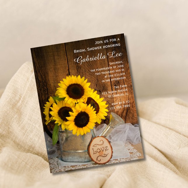 Invitación Los girasoles y el agua de los jardines pueden bañ (Subido por el creador)