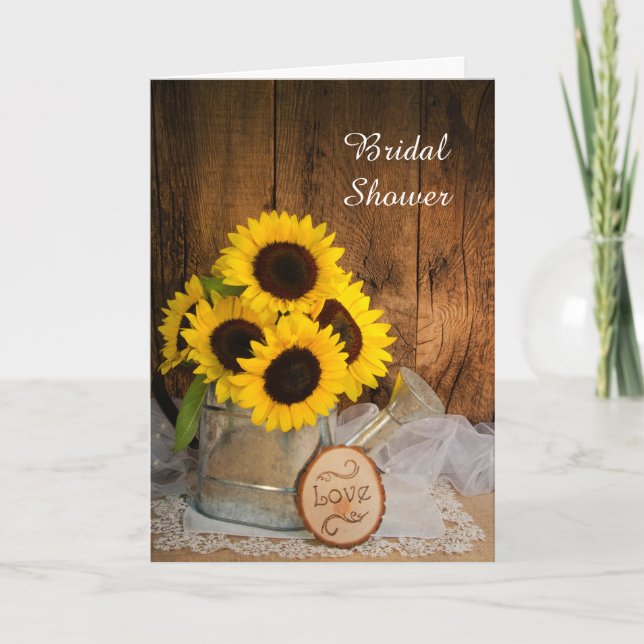 Invitación Los girasoles y el agua de los jardines pueden bañ (Anverso)