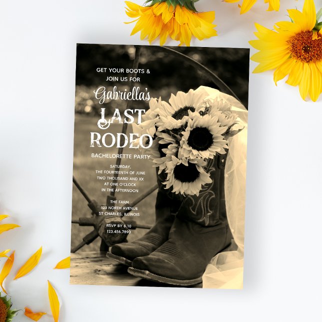 Invitación Los girasoles y los botes de la última fiesta de l (Subido por el creador)