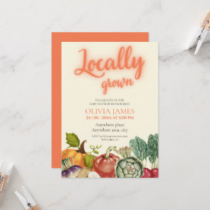 Invitación Los granjeros comercializan una ducha de bebé loca