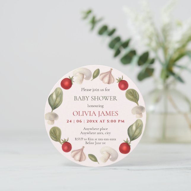 Invitación Los granjeros comercializan una ducha de bebé loca (Anverso de pie)