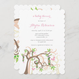 Invitación Los guisantes en una ducha de la niña de los