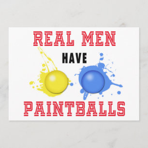 Invitación Los Hombres De Verdad Tienen Bolas De Pintura
