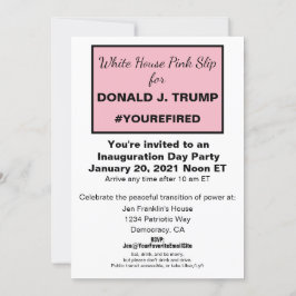 Invitación Los ídolos de deslizamiento rosa de la Casa Blanca