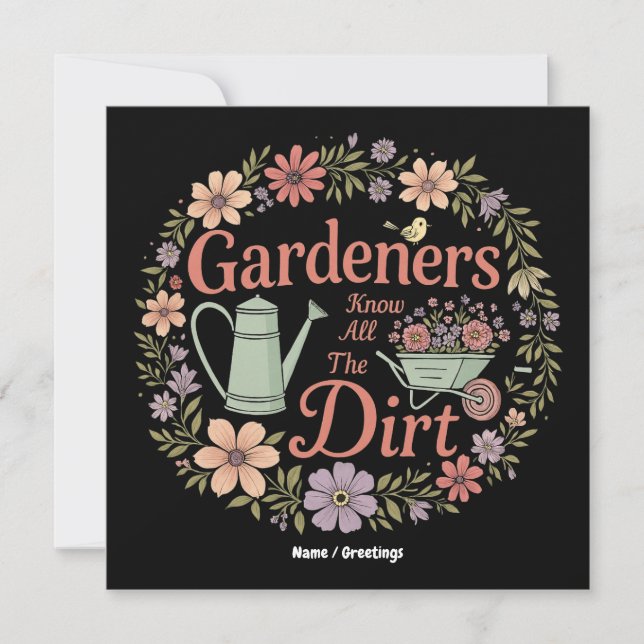 Invitación Los Jardeneros Conocen Toda La Cita Verdadera Grac (Anverso)
