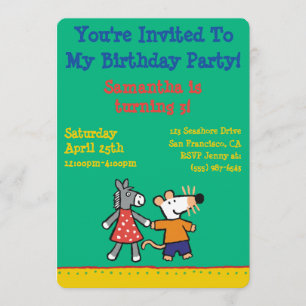Invitación Los mejores amigos Maisy y Dotty se mantienen mano