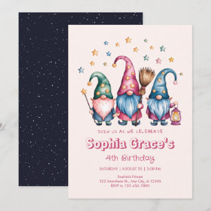Invitación Los mejores amigos para siempre gnomes